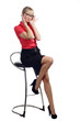 sexy young woman sitting on chair sexy young woman sitting on chair
