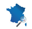 Fréjus : Carte de France - département du Var