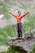 Happy backpacker