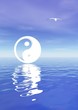 Yin and yang on blue ocean Yin and yang on blue ocean