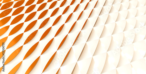 Illustration: White Screen on Orange Background White Screen on Orange Background