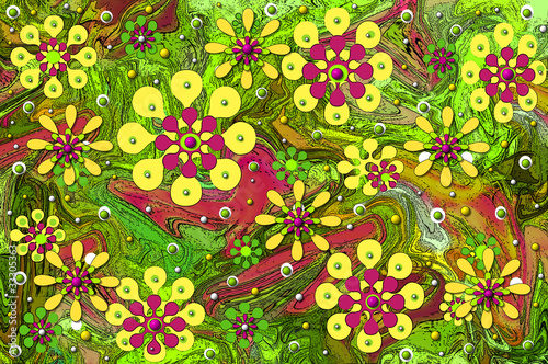 Illustration: Abstract Flower Storm Abstract Flower Storm