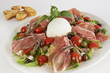 cheese and ham salad with olives
