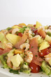 shrimps and salmon salad