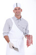 butcher with chops butcher with chops