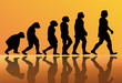 Fondo abstracto de la evolucion del hombre