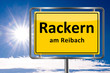 Ortsschild Rackern