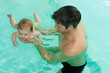 water playing father child