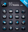 Black Squares - Hotel icons Black Squares - Hotel icons