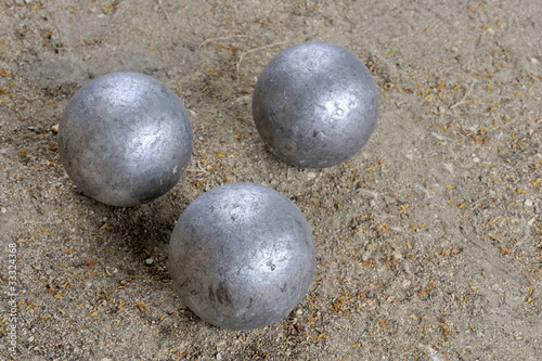 Photo: Playing jeu de boules Playing jeu de boules
