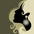 Vector: Vector closeup portrait of a girl with beautiful hair Vector closeup portrait of a girl with beautiful hair