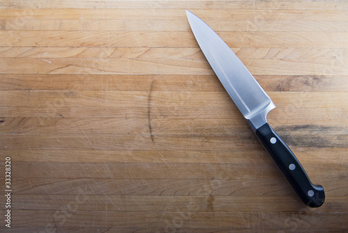 Photo: Butcher Knife on Counter Top Butcher Knife on Counter Top