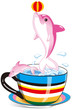 dolphin in the rainbow cup dolphin in the rainbow cup