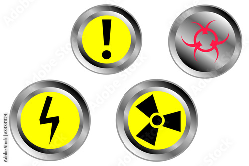 Vector: Warning signs set, vector Warning signs set, vector