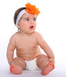 Baby Girl wearing diapers