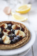 Freshly prepared crepes with banana & chocolate sauce