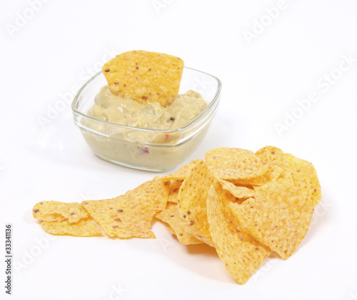 Photo: guacamole and nachos guacamole and nachos