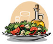 fresh green salad