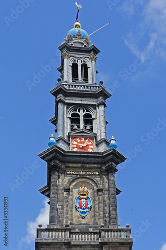 Photo: Kirchturm der Westerkerk in AMSTERDAM / Niederlande Kirchturm der Westerkerk in AMSTERDAM / Niederlande