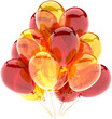 Party balloons birthday decoration multicolor red yellow