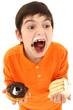 Attractive Boy Enjoying Sweets