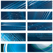 A set of abstract blue background A set of abstract blue background