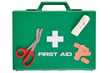 Photo: First Aid kit isolated with clipping path First Aid kit isolated with clipping path