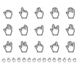 Pixel hand cursors