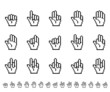 Vector: Pixel hand cursors Pixel hand cursors