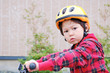 Five year old boy on a bike Five year old boy on a bike