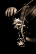 Musician playing violin isolated on black Musician playing violin isolated on black