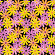 Seamless (you see 4 tiles) gerbera flowers pattern, background