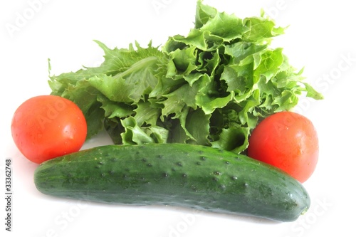 Photo: insalata, pomodori e cetriolo insalata, pomodori e cetriolo