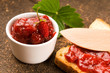 Wild strawberry jam with toast Wild strawberry jam with toast