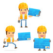 set of funny cartoon builder