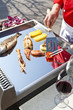 professional chef cooking fish on a barbeque professional chef cooking fish on a barbeque