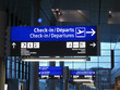 Airport gate sign, flight schedule,airline, travel concept