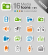 Stickers - Media icons