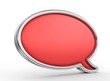 3d blank speech bubble