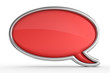 3d blank speech bubble