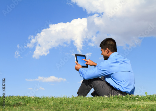 Foto: businessman with digital tablet businessman with digital tablet