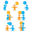 Vektor: many-humans-with-empty-chat-bubbles many-humans-with-empty-chat-bubbles