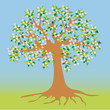 Blühender Obstbaum