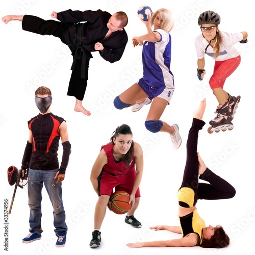 Photo: sport people collage sport people collage