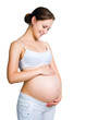 Foto: pregnant woman holding piggy bank pregnant woman holding piggy bank