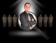 Photo: Job Employee Man Search on Black Job Employee Man Search on Black