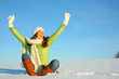 Photo: einsame frau im schnee winter einsame frau im schnee winter