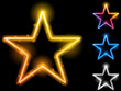 Glowing Neon Stars Set of Four Glowing Neon Stars Set of Four