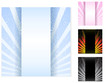 Star Card with Stripes. Set of 4 layouts