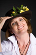 Beautiful woman in a hat.